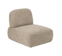 J-Line Canapé modulable Olivia - contreplaqué/Tissu - Marron/écru