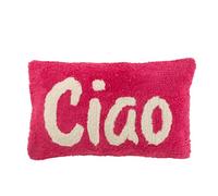 J-Line coussin Ciao Tufté - coton - rose/blanc