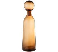 J-Line décoration Bouteille + Bouchon Uni Haut - Verre - Marron - Large