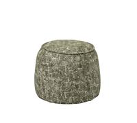 J-line Pouf Alex - contreplaqué/Tissu - Vert foncé
