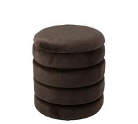 J-line Pouf avec Couvercle - MDF - Marron foncé