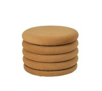 J-line Pouf Mich - contreplaqué/Tissu - Ocre