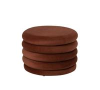 J-line Pouf Mich - contreplaqué/Tissu - Rouille