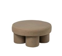 J-line Pouf Pieds - contreplaqué/Tissu - Beige - Large