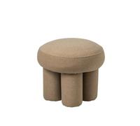 J-line Pouf Pieds - contreplaqué/Tissu - Beige - Small