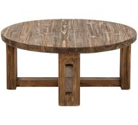 J-Line Table Basse Ronde - Bois recyclé - Marron
