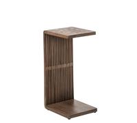 J-Line Table d’appoint à Lattes - Bois recyclé - Marron foncé