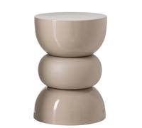 J-Line Table d’appoint Brillant et Mat - Fer - Beige