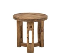 J-Line Table d’appoint Ronde - Bois recyclé - Marron