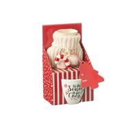 Set cadeau mug, cuillère canne en sucre d'orge et bouillotte