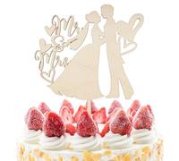 J&M DECO Décoration de gâteau en bois 15 x 20 cm Pour mariage et anniversaire Décoration comestible 4 mm Durable et alimentaire Fabriqué en UE
