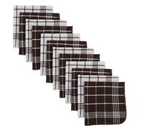 J & M Home Fashions Tissage gaufré de Cuisine Ensemble de Toilette, Moka, Lot de 12