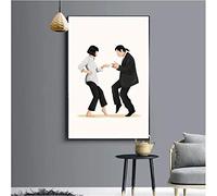 J Pulp Fiction Dance Affiche Art Print Classique Film Affiche Abstrait Minimaliste Mur Art Toile Peinture Mur Photo Décor À La Maison (50x70 cm sans Cadre)