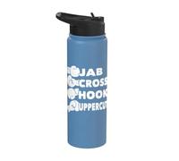 Jab Cross Hook Uppercut - Boxer, boxeur, boxeur, kickboxing Stainless Steel Insulated Water Bottle