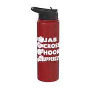 Jab Cross Hook Uppercut - Boxer, boxeur, boxeur, kickboxing Stainless Steel Insulated Water Bottle