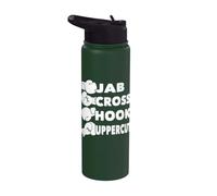 Jab Cross Hook Uppercut - Boxer, boxeur, boxeur, kickboxing Stainless Steel Insulated Water Bottle