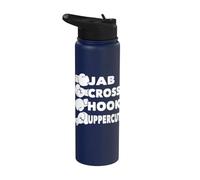 Jab Cross Hook Uppercut - Boxer, boxeur, boxeur, kickboxing Stainless Steel Insulated Water Bottle