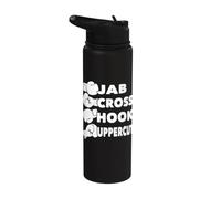Jab Cross Hook Uppercut - Boxer, boxeur, boxeur, kickboxing Stainless Steel Insulated Water Bottle