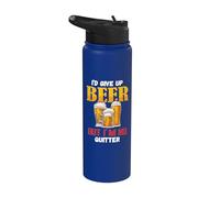 J'abandonnerais la bière mais je n'arrête pas de boire de l'alcool Stainless Steel Insulated Water Bottle