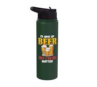 J'abandonnerais la bière mais je n'arrête pas de boire de l'alcool Stainless Steel Insulated Water Bottle