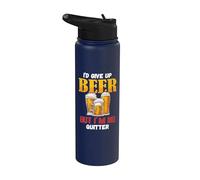 J'abandonnerais la bière mais je n'arrête pas de boire de l'alcool Stainless Steel Insulated Water Bottle