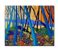 JACBON Impression sur toile David Hockney, arbres d'hiver, images modernes, affiche pour salon, art mural abstrait, décoration murale, 60 x 80 cm, cadre interne