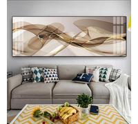 JACBON Peinture sur toile moderne avec ruban de couleur abstrait, affiches et impressions nordiques, images d'art mural, chambre à coucher, salon, décoration d'intérieur, 65 x 185 cm, sans cadre
