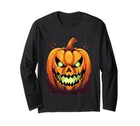 Jack O Lantern Citrouille d'halloween effrayante Manche Longue