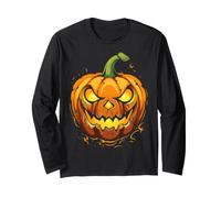 Jack O Lantern Citrouille d'halloween effrayante Manche Longue