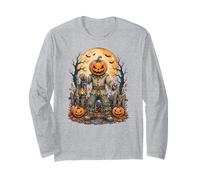 Jack O Lantern Épouvantail Gothique Halloween Lune Art Manche Longue