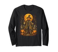 Jack O Lantern Épouvantail Gothique Halloween Lune Art Manche Longue