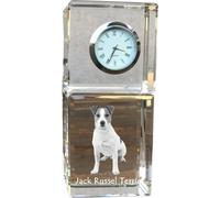 Jack Russell Terrier - horloge en cristal avec photo, photo du chien dans le cristal, horloge de table personnalisée de la marque Art-Dog