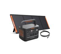 Jackery E2000 Plus v2 Station Électrique Avec Panneau 200W & Câble 5m | Batterie LiFePO4 2 048 Wh, 2 400 W continus, UPS 10 ms et capacité extensible à 12 kWh pour le camping et le jardin