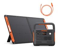Jackery Explorer 1000 v2 Générateur Électrique Portable avec 100W Panneau Solaire et Câble de Charge de Voiture, 1070Wh Batterie LFP, 1500W CA/100W USB-C Sortie, Charge Complète Rapide 1H via APP