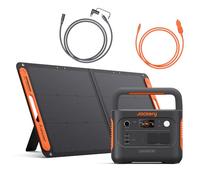 Jackery Explorer 1000 v2 Station électrique portable avec 100W Panneau Solaire et Câble Set, 1070Wh Batterie LFP, 1500W CA/100W USB-C Sortie pour camping, camping-car et secours