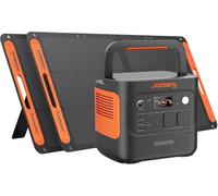 Jackery Explorer 2000v2 Générateur Solaire Portable avec 2x100W Panneaux Solaires, 2042Wh/2200W LiFePO4 Batterie (Max 4400W), Charge Rapide USB-C & UPS 20ms pour Camping, Camping-cars, Plein Air