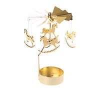 jackyee doré Chandelier Rotatif - carrousel Q Filature Rotatif carrousel Bougie Chauffe-Plat Porte lumière Cadeau décoration de Mariage