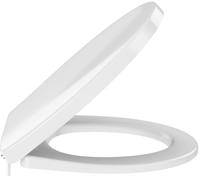 Jacob Delafon - Abattant WC Standard PATIO - Thermodur avec Charnières Métal - Compatible Cuvette Patio sans bride/Gaspard/Camille - 43,7x36,2 cm - Finition Blanc - E4267-00
