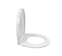 Jacob Delafon - Abattant WC Standard PATIO - Thermodur avec Charnières Métal - Compatible Cuvette Patio sans bride/Gaspard/Camille - 43,7x36,2 cm - Finition Blanc - E4267-00