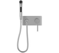 Jacob Delafon Douchette WC Bidet Elate, avec mitigeur chaud/froid, Chrome | Raccord Universel G1/2. Flexible 1,2m. Aérateur anti-calcaire. Avec robinet