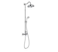 Jacob Delafon E24311-CP Colonne de douche mécanique Cléo 1889, style rétro poignées céramique, Chrome