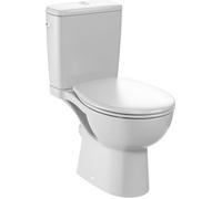Jacob Delafon E25852-00 WC au sol sans bride Gaspard 3/6L alimentation latérale, abattant extraplat declipsable.