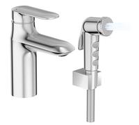 JACOB DELAFON E99465-CP Robinet de lavabo avec douche hygiénique d'eau chaude et froide monocommande avec levier de pulvérisation couleur chrome