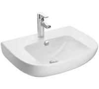 JACOB DELAFON Lavabo en céramique pour salle de bain Dimensions 56 x 45 cm Nettoyage facile Confort d'utilisation Couleur blanc ODEON UP E4737-00