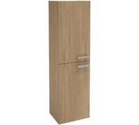 Jacob Delafon - Meuble Colonne OLA UP 40cm - Grande Capacité - Porte Réversible - Poignées métal - Chêne Colorado - 400x316x1400 mm - EB2310-ECD