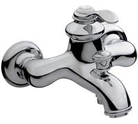 Jacob Delafon Mitigeur Bain-Douche Mural Mécanique Fairfax, Rétro, Chrome | Cartouche céramique. Installation rapide. Débit 12L/min douche 20L/min bain