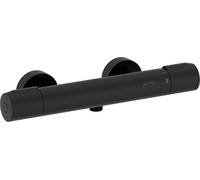 JACOB DELAFON Mitigeur de douche thermostatique noir avec limiteur de débit sensitif, économie d'eau, sécurité maximale, couleur noire MÉTRO E24394-BL