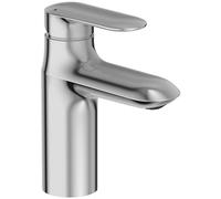 Jacob Delafon Mitigeur Lavabo Kumin, avec Flexibles, Chrome | Cartouche céramique. Certifié NF. Débit 5L/min. Bec 9,3cm