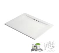 Jacob Delafon Pack Receveur de Douche 170 x 90 Flight Pure Rectangle Blanc + Kit d'étanchéité WEDI + Pieds