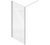 Jacob Delafon Paroi de Douche à l'Italienne Serenity 100 cm, Chrome | Confort de douche ultime. Verre anticalcaire 8mm facile à nettoyer